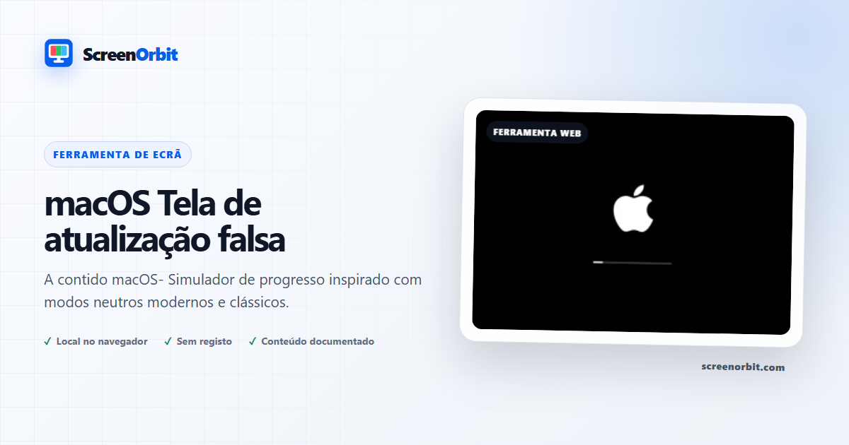 macOS Ferramenta de navegador de atualização falsa ScreenOrbit