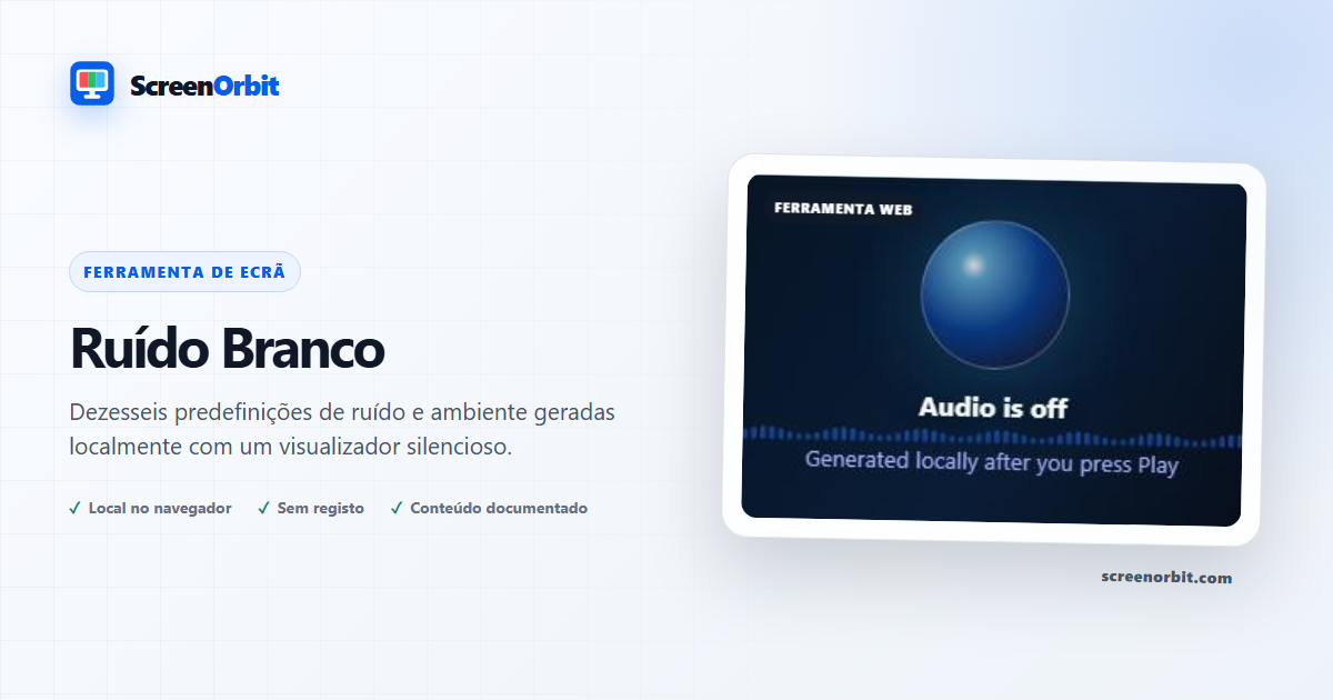 Ferramenta de navegador White Noise por ScreenOrbit