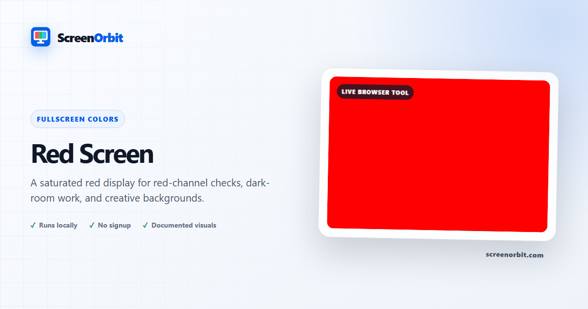 Red Screen browser tool by ScreenOrbit