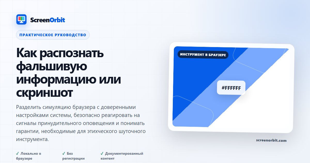Как распознать фальшивую информацию или скриншот |  ScreenOrbit