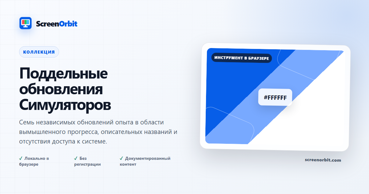 Поддельные обновления Симуляторов |  ScreenOrbit