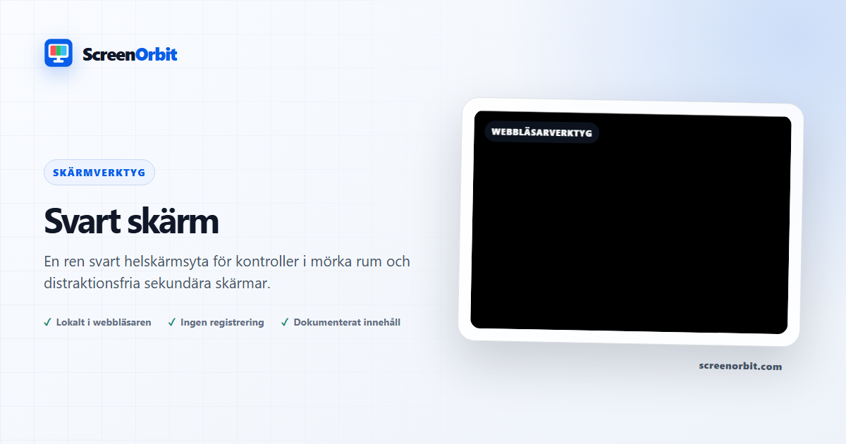 Svart skärm webbläsare verktyg genom ScreenOrbit