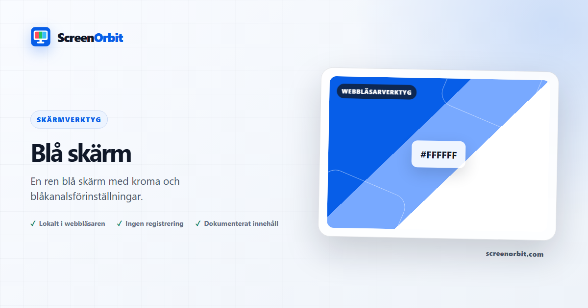 Blå skärm webbläsare verktyg genom ScreenOrbit