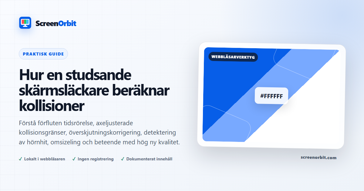 Hur en studsande skärmsläckare beräknar kollisioner |  ScreenOrbit