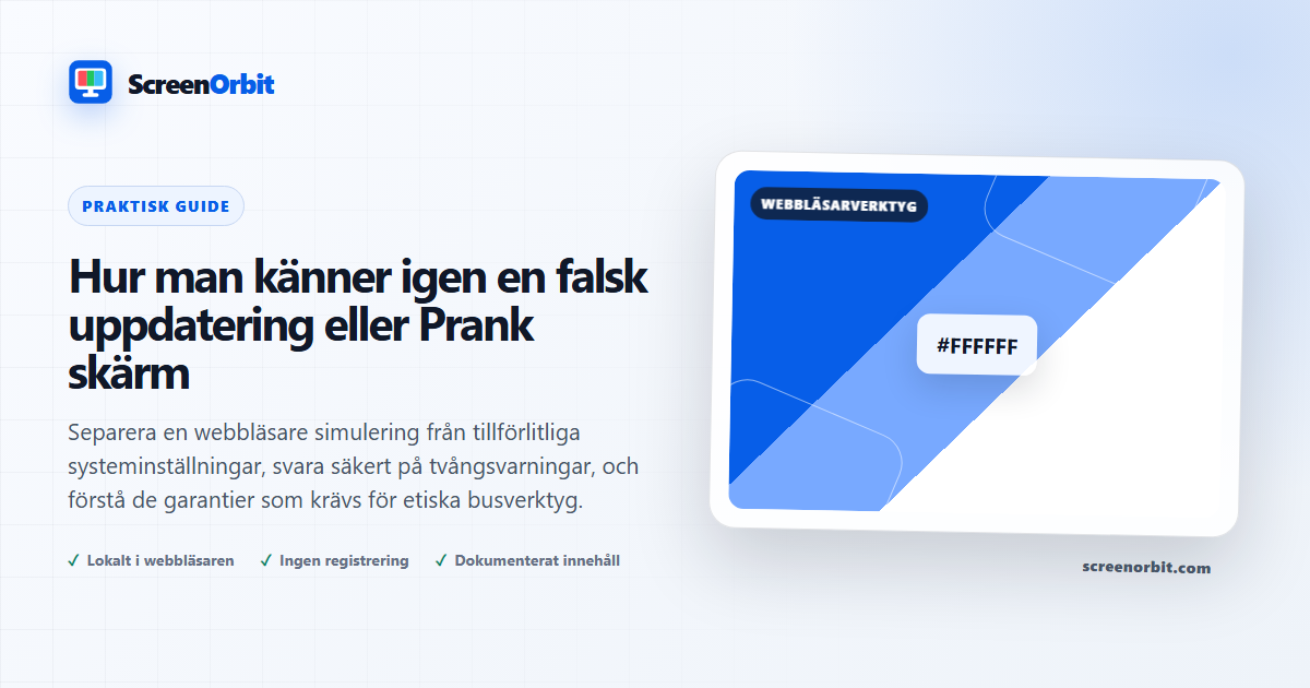 Hur man känner igen en falsk uppdatering eller Prank skärm |  ScreenOrbit