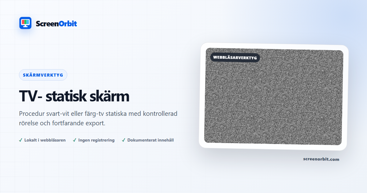 TV Statisk skärm webbläsare verktyg genom ScreenOrbit