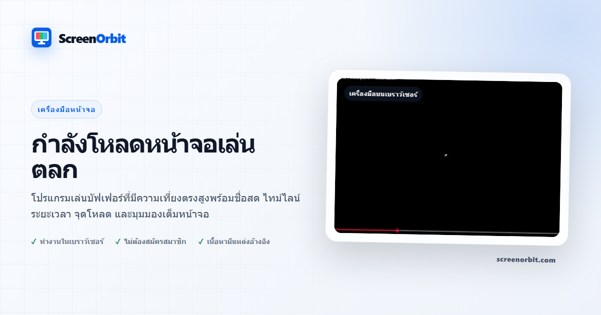 กำลังโหลดเครื่องมือเบราว์เซอร์เล่นตลกหน้าจอโดย ScreenOrbit