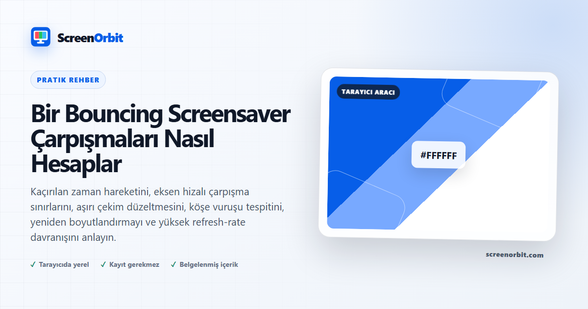 Bir Bouncing Screensaver Çarpışmaları Nasıl Hesaplar |  ScreenOrbit