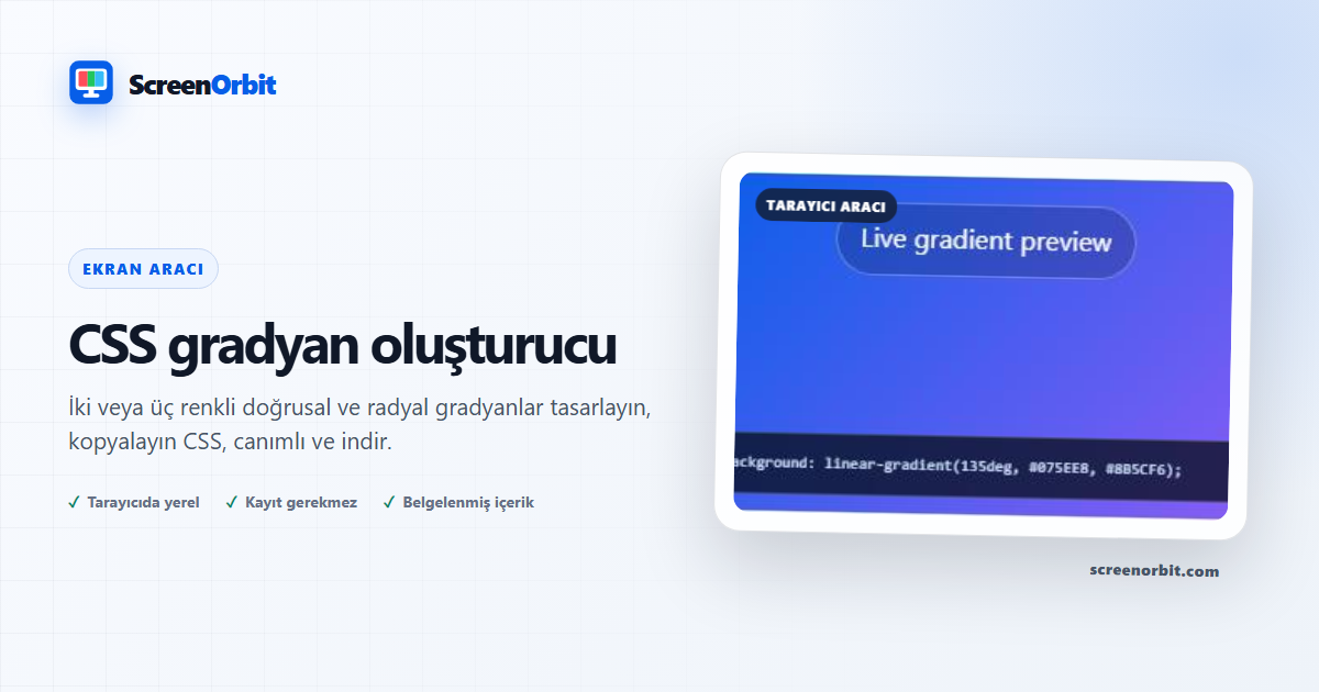 Gradient Background Generator tarayıcı aracı tarafından ScreenOrbit