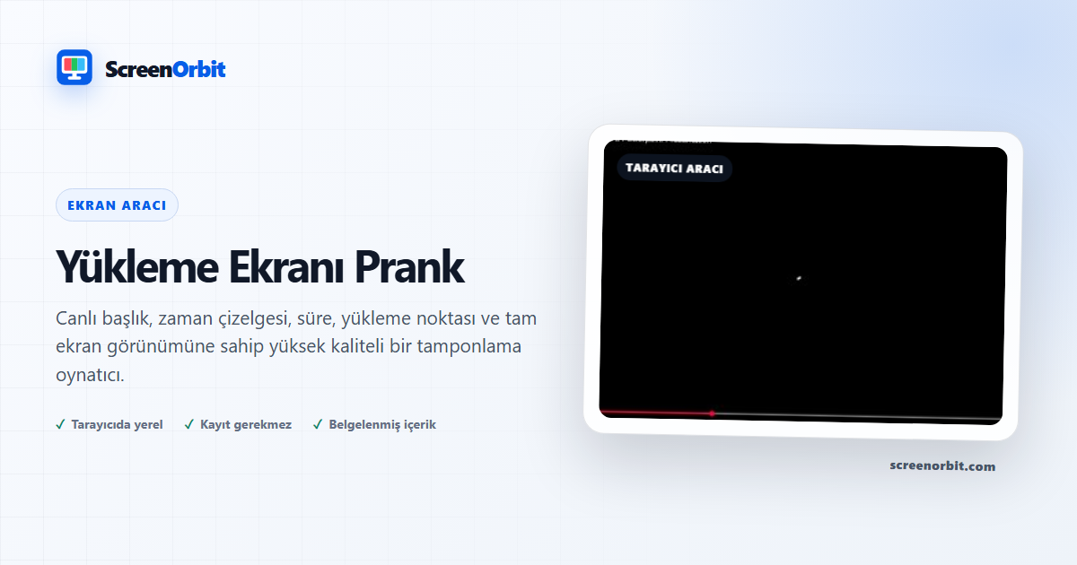 Ekran Prank tarayıcı aracı yükleniyor ScreenOrbit
