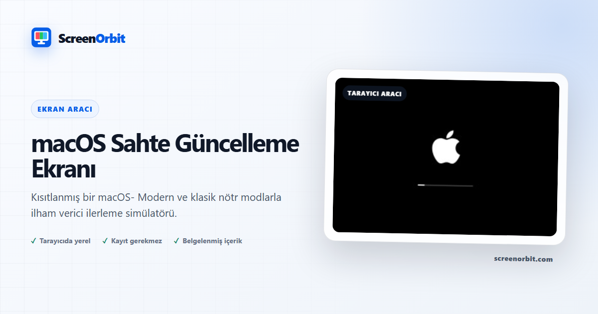 macOS Sahte Güncelleme Ekran tarayıcı aracı tarafından ScreenOrbit