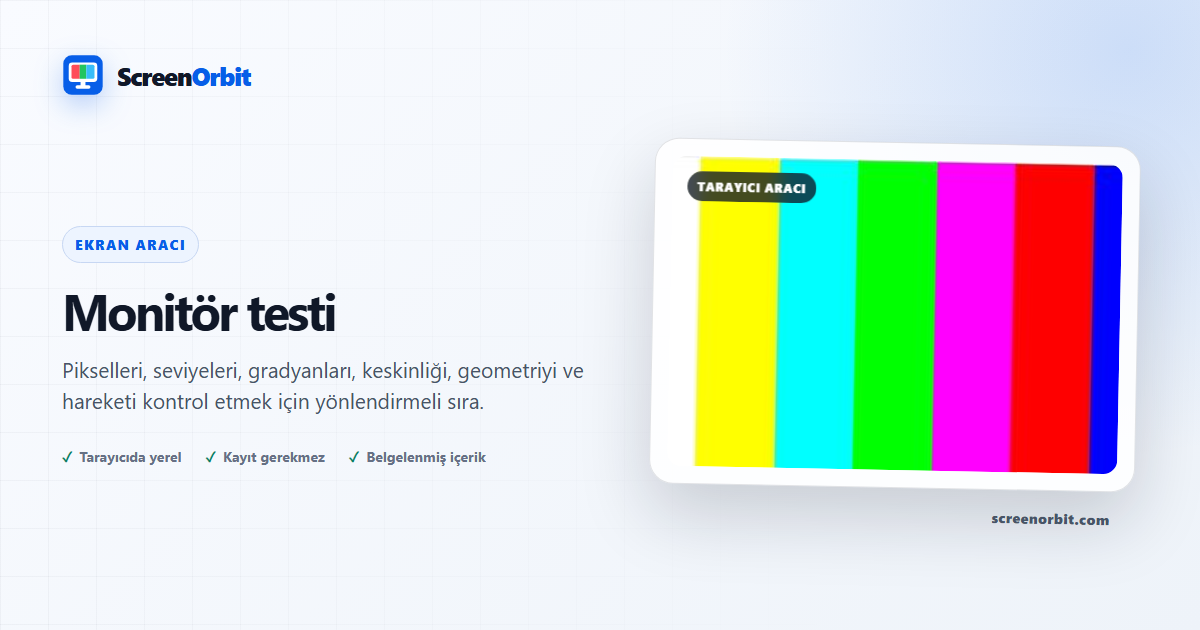 Test tarayıcı aracını takip edin ScreenOrbit