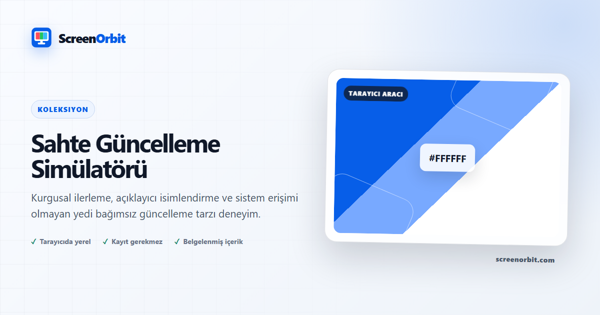 Sahte Güncelleme Simülatörü |  ScreenOrbit