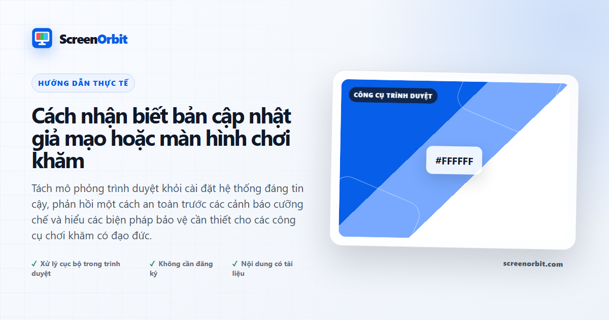 Cách nhận biết bản cập nhật giả mạo hoặc màn hình chơi khăm |  ScreenOrbit