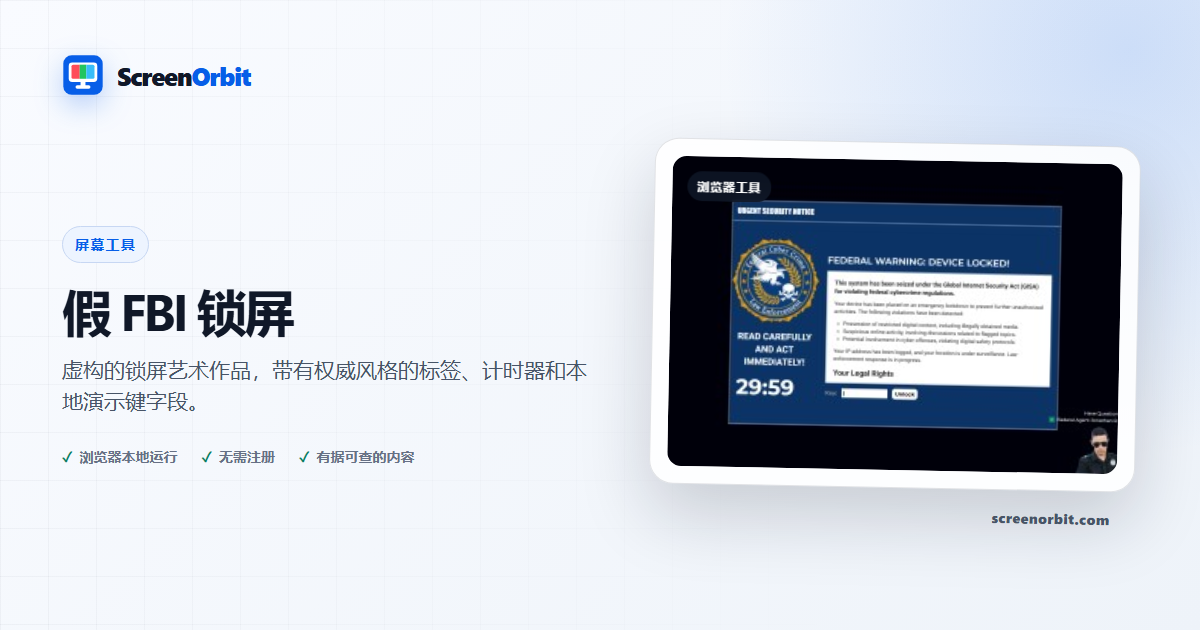 假 FBI 锁屏浏览器工具 ScreenOrbit